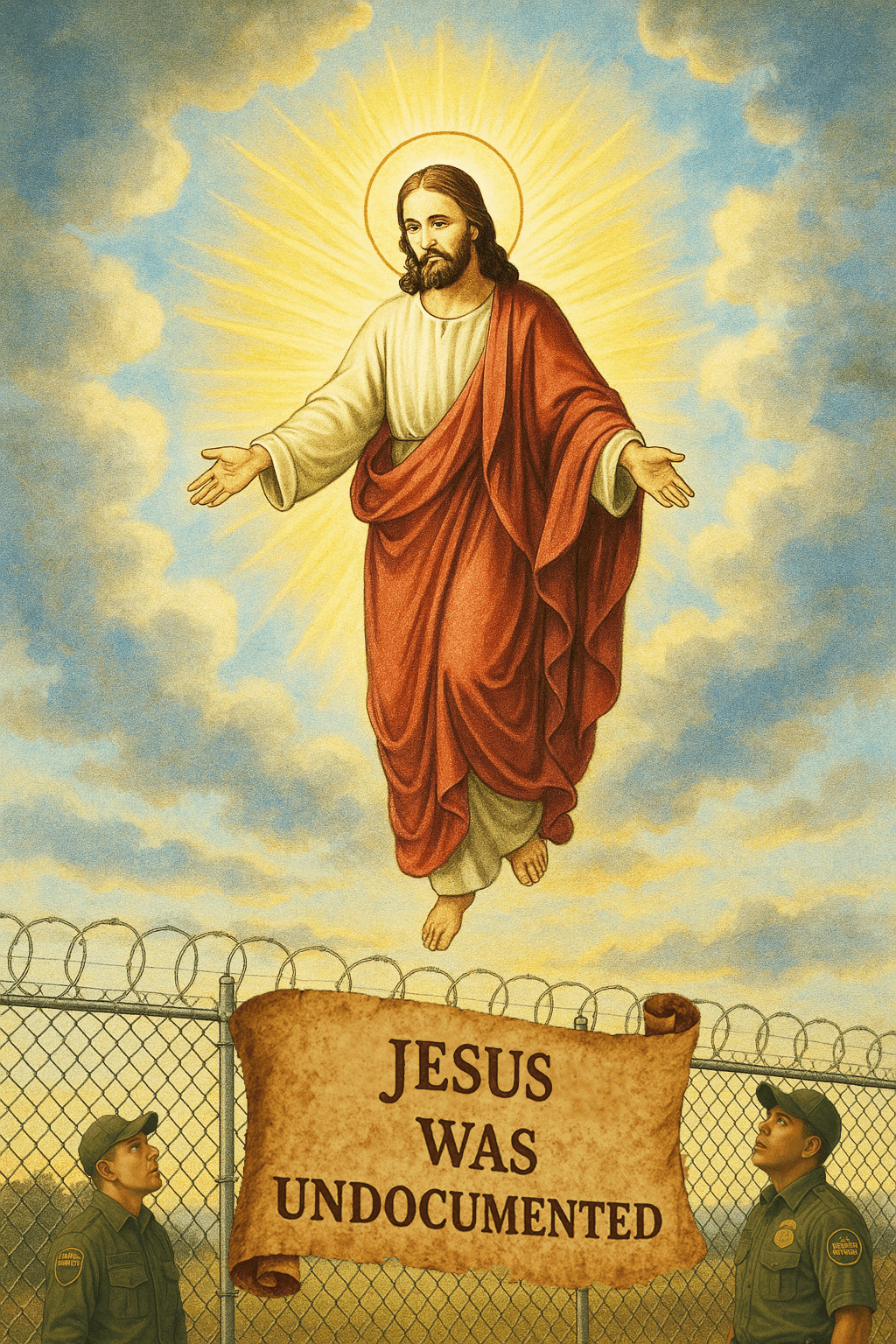 Jesus Was Undocumented Sticker
