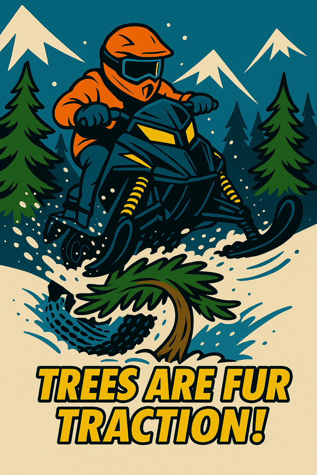 Trees Are Fur Traction Sticker